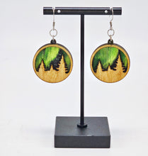 Load image into Gallery viewer, Green Aurora Earrings