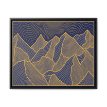Load image into Gallery viewer, Blue & Gold Framed Canvas