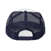 Load image into Gallery viewer, Blue & Pink Humpback Trucker Hat