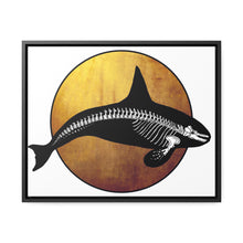 Load image into Gallery viewer, Gold Orca Skeleton Framed Canvas