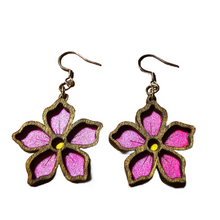 Load image into Gallery viewer, Salmonberry Flower Earrings