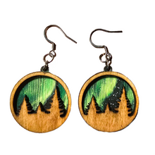 Load image into Gallery viewer, Green Aurora Earrings
