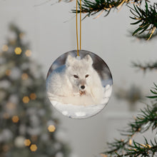 Load image into Gallery viewer, Snow Fox Ornament