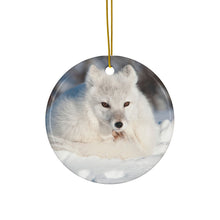 Load image into Gallery viewer, Snow Fox Ornament