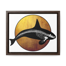 Load image into Gallery viewer, Gold Orca Skeleton Framed Canvas