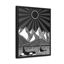 Load image into Gallery viewer, Two Orcas Framed Canvas
