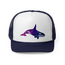 Load image into Gallery viewer, Blue & Pink Orca Trucker Hat