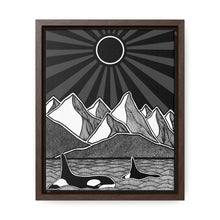 Load image into Gallery viewer, Two Orcas Framed Canvas
