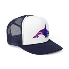 Load image into Gallery viewer, Blue & Pink Orca Trucker Hat