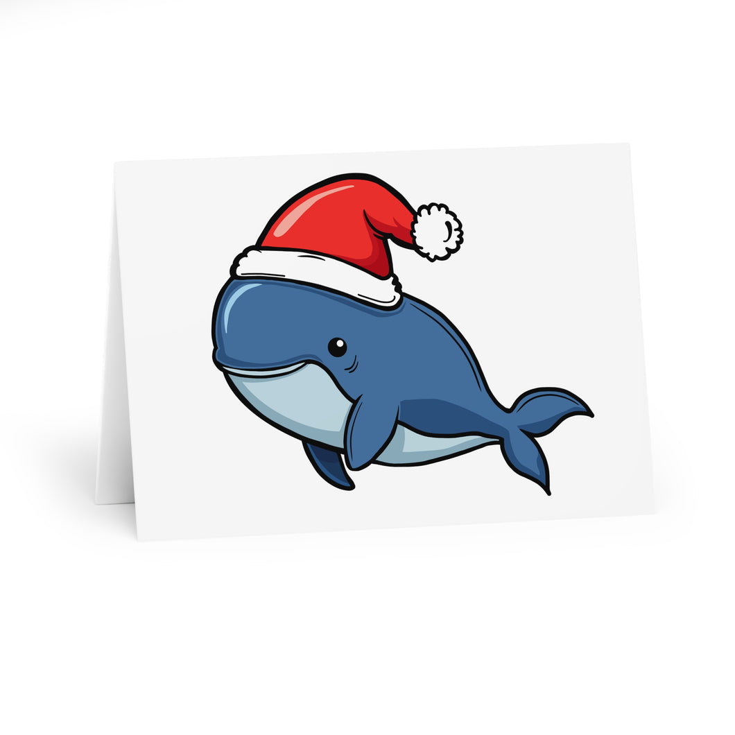 Santa Whale Holiday Cards (5 Pack)