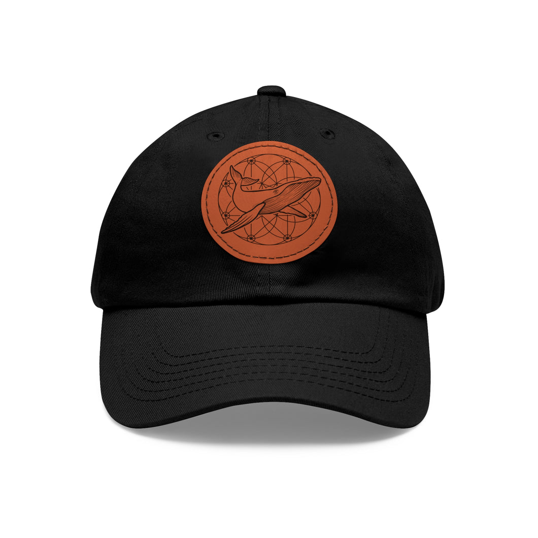 Humpback Mandala Leather Patch Hat